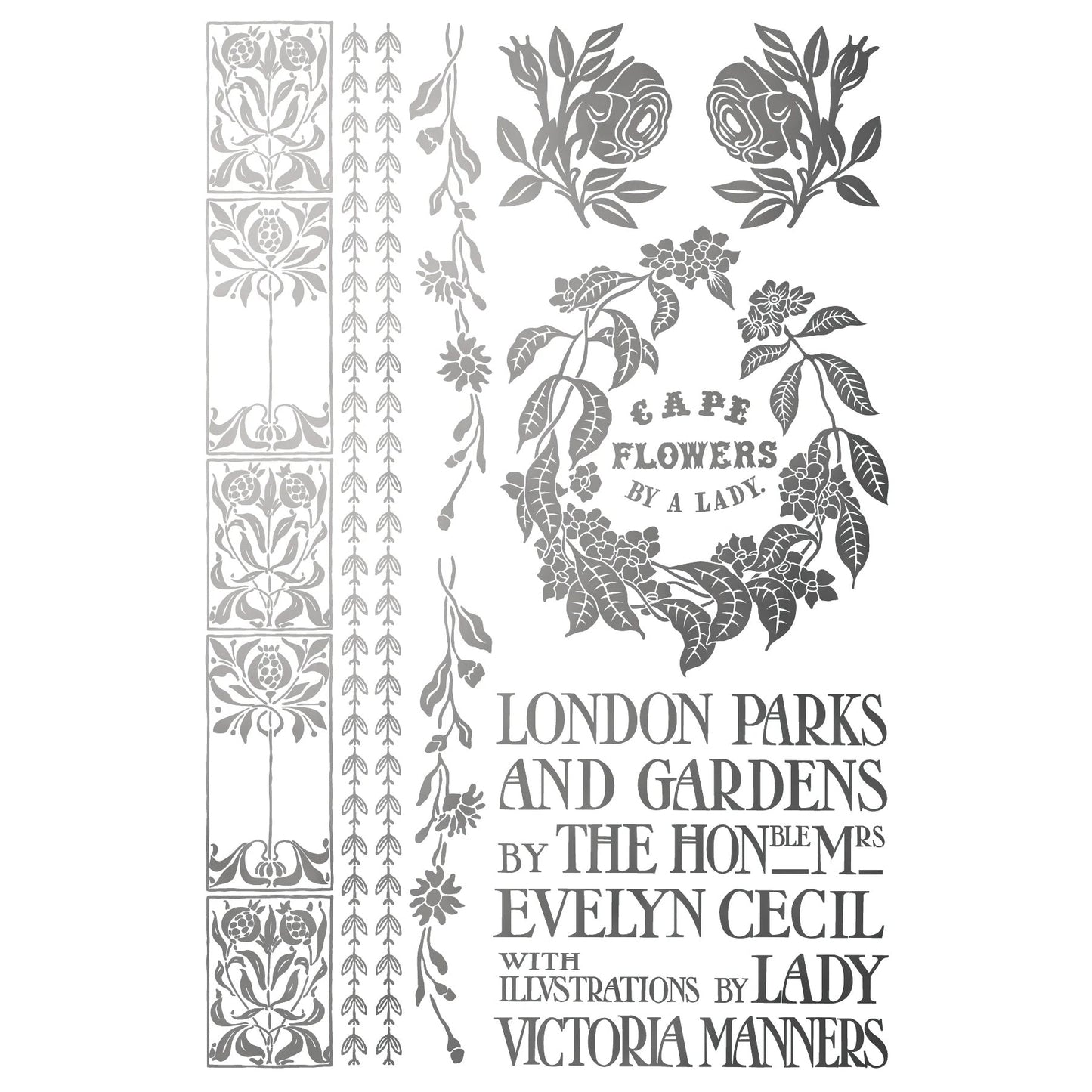 IOD Athenaeum Gilded Decor Transfer by Iron Orchid Designs - 8 Sheets