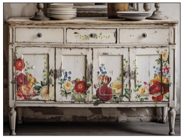 IOD Collage De Fleurs Decor Transfer - Iron Orchid Designs