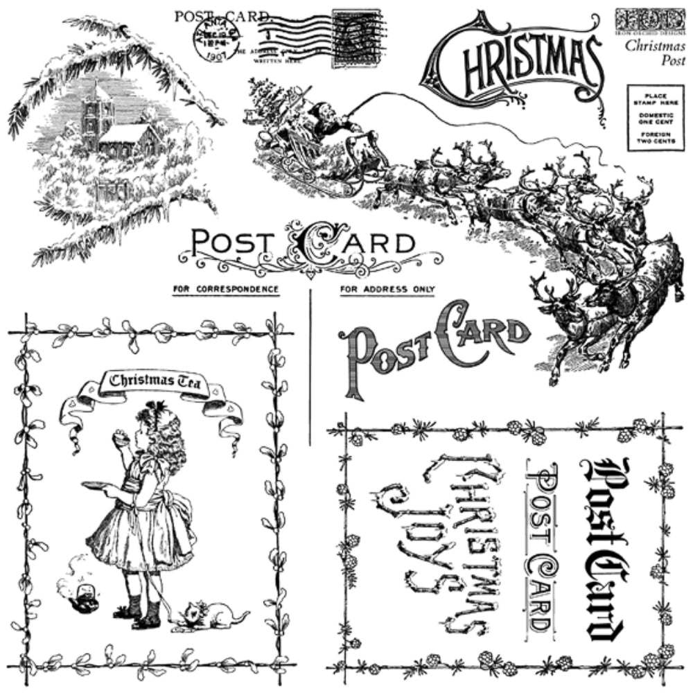 IOD Christmas Post Stamp - Iron Orchid Designs | Limited Edition