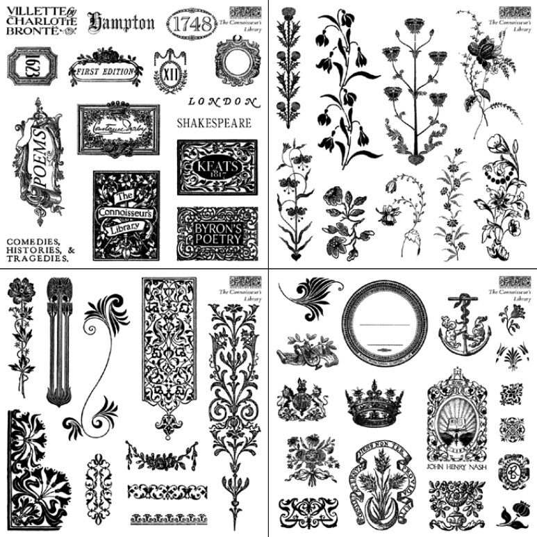 IOD Connoisseur's Library Decor Stamp by Iron Orchid Designs