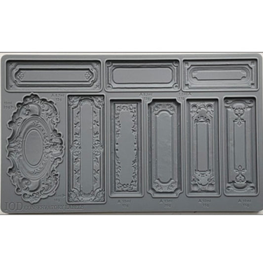 IOD Conservatory Labels Decor Mould by Iron Orchid Designs - 6x10