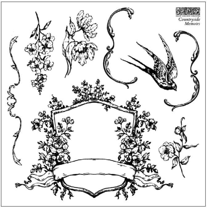 IOD Countryside Memoirs Decor Stamp - Iron Orchid Designs