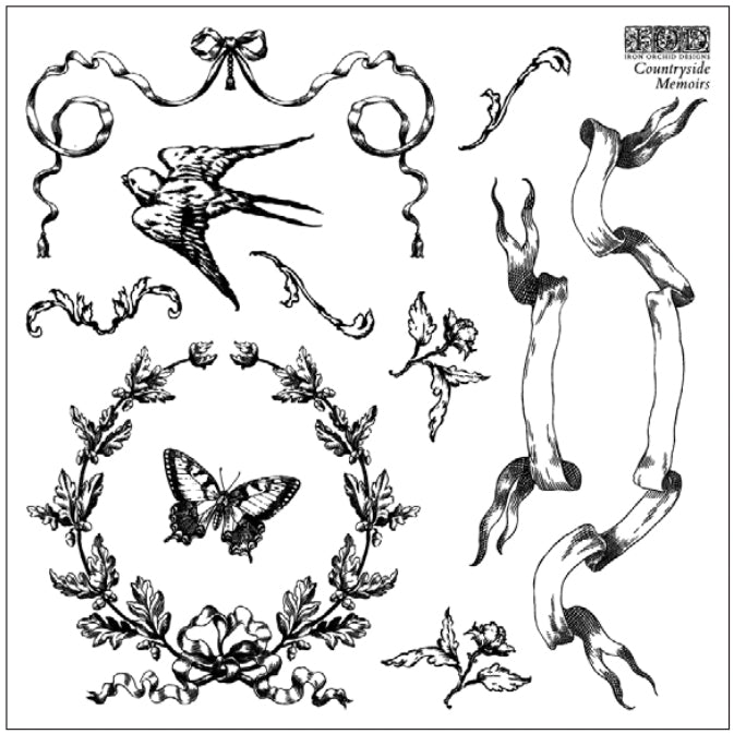 IOD Countryside Memoirs Decor Stamp - Iron Orchid Designs