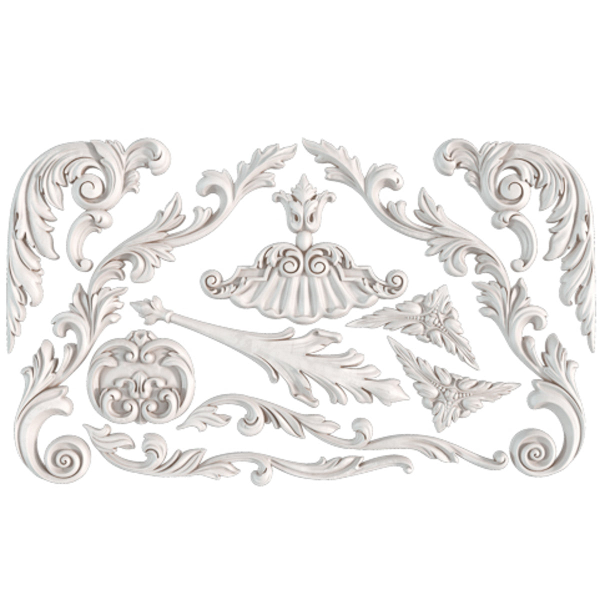 IOD Dainty Flourishes Decor Mould by Iron Orchid Designs - 6x10