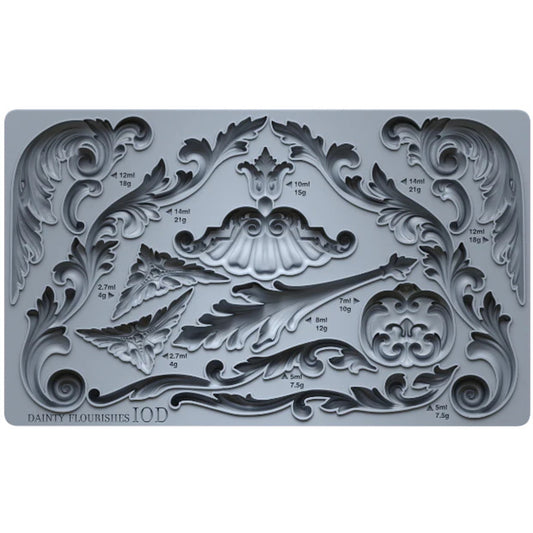 IOD Dainty Flourishes Decor Mould by Iron Orchid Designs - 6x10