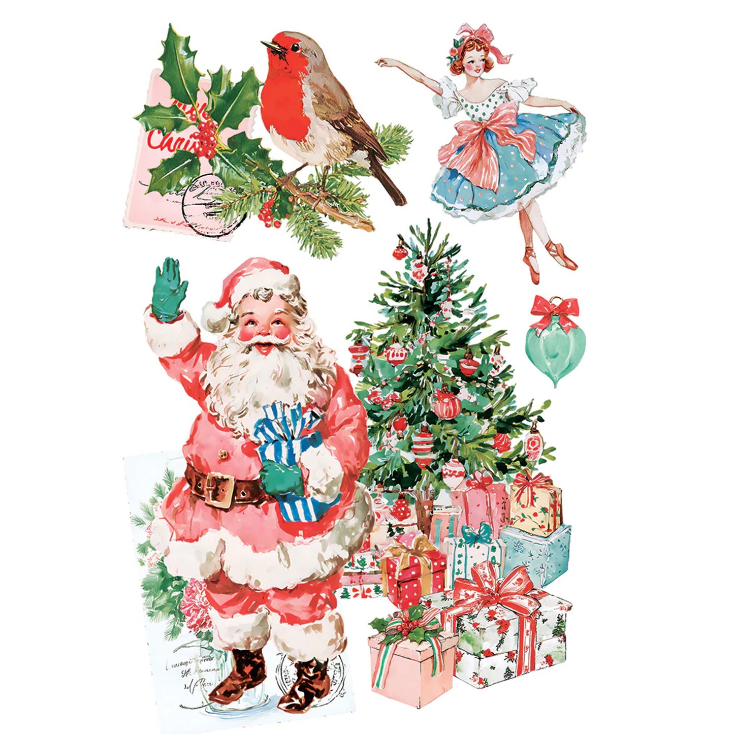 IOD Darling Holiday Decor Transfer by Iron Orchid Designs - 8 Sheets
