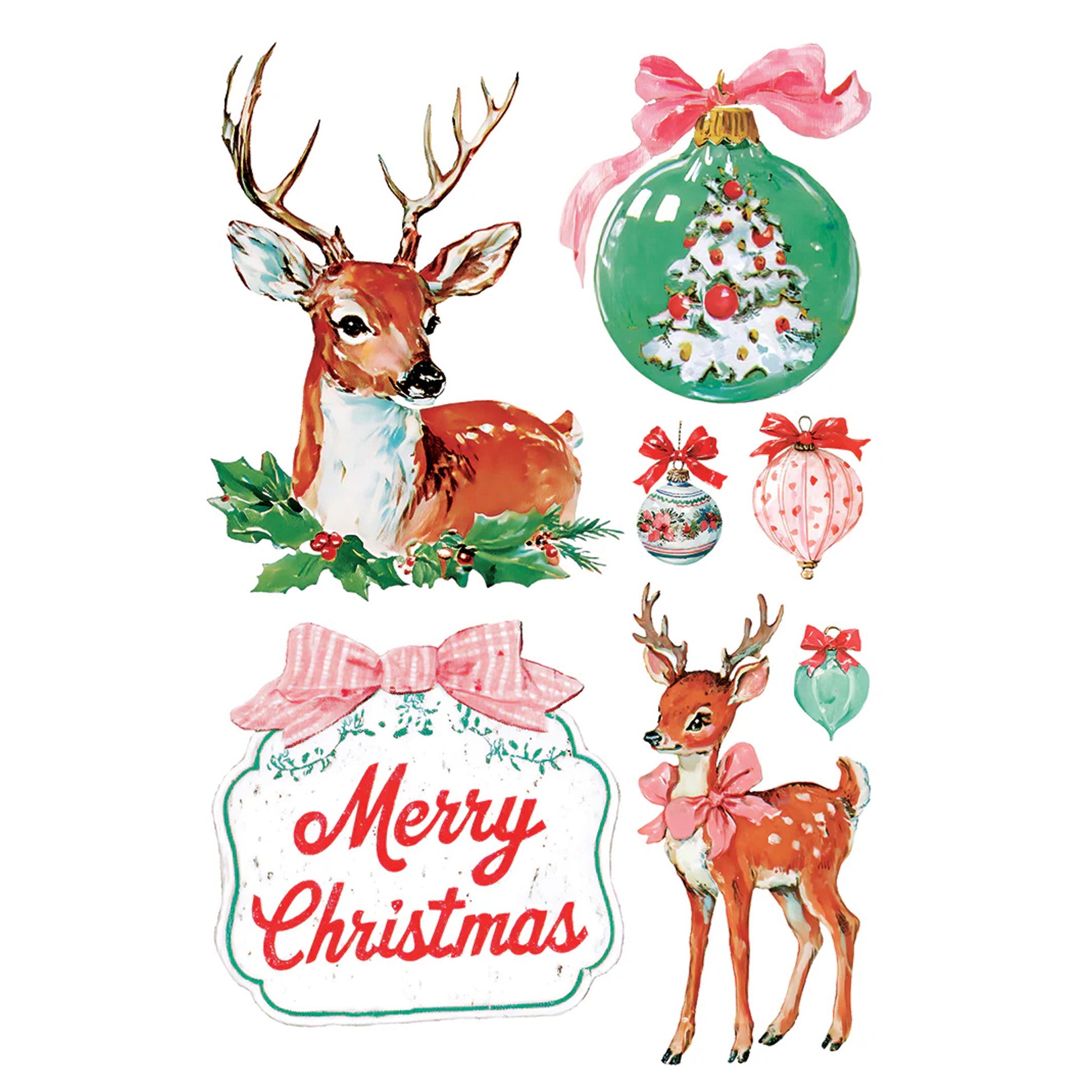IOD Darling Holiday Decor Transfer by Iron Orchid Designs - 8 Sheets