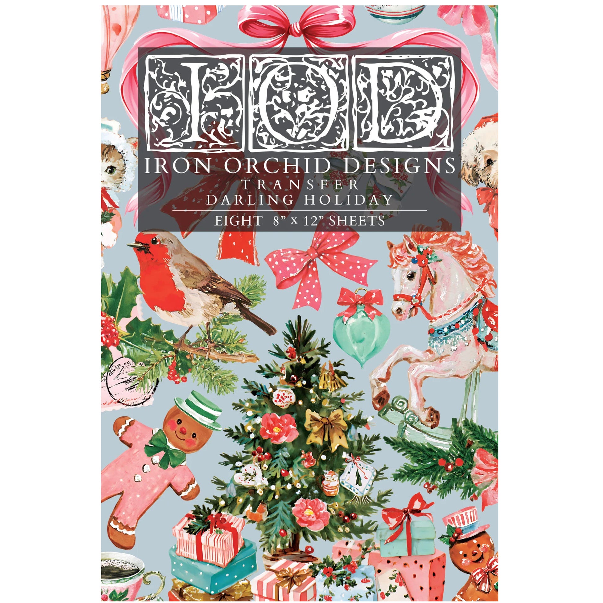 IOD Darling Holiday Decor Transfer by Iron Orchid Designs - 8 Sheets