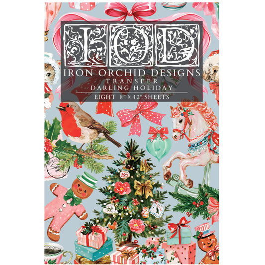 IOD Darling Holiday Decor Transfer by Iron Orchid Designs - 8 Sheets