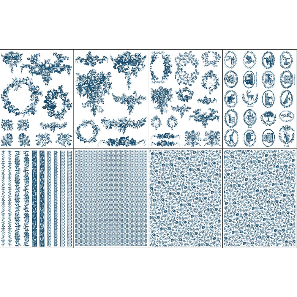 IOD Delft Traditions Azure Paint Inlay - Iron Orchid Designs