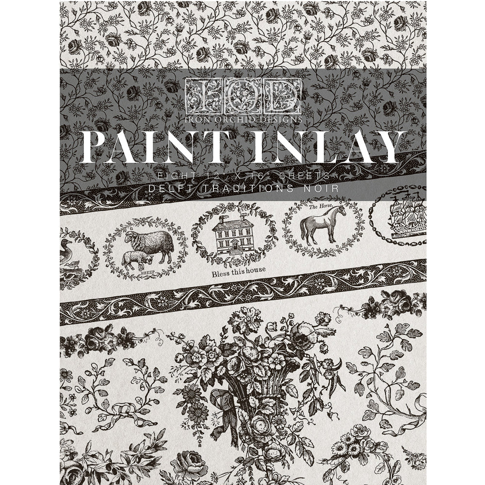 IOD Delft Traditions Noir Paint Inlay - Iron Orchid Designs