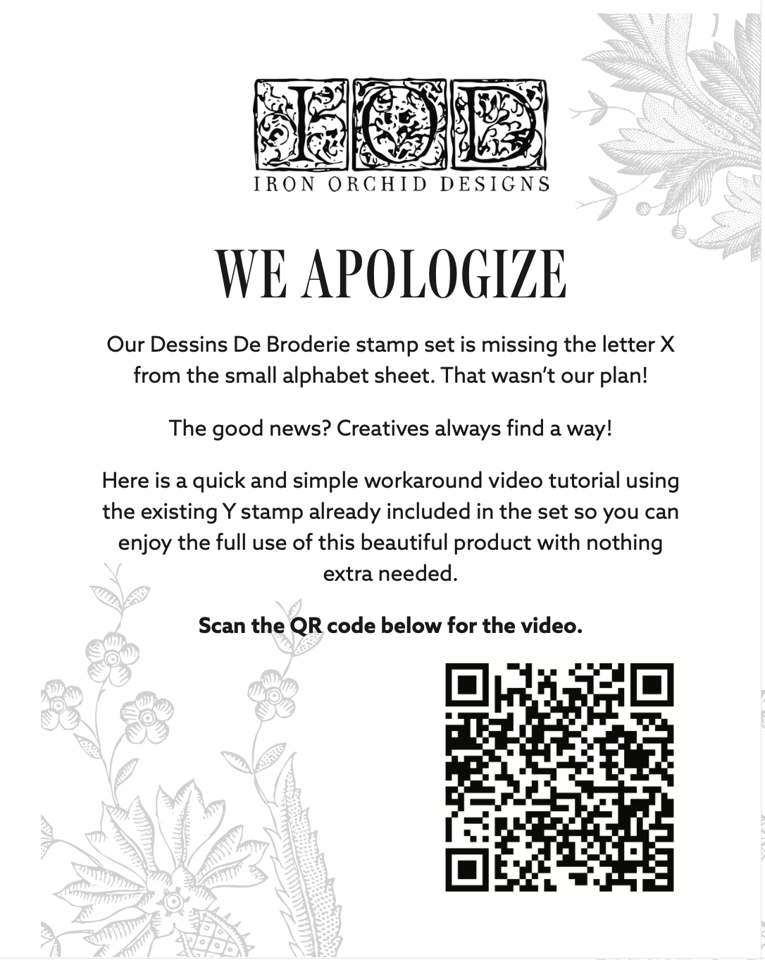 IOD Dessins De Broderie Decor Stamp by Iron Orchid Designs - Box Set
