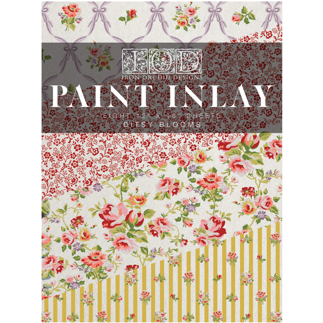 IOD Ditsy Blooms Paint Inlay - Iron Orchid Designs