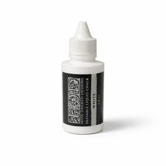 IOD White Erasable Liquid Chalk by Iron Orchid Designs - Pigment-Rich