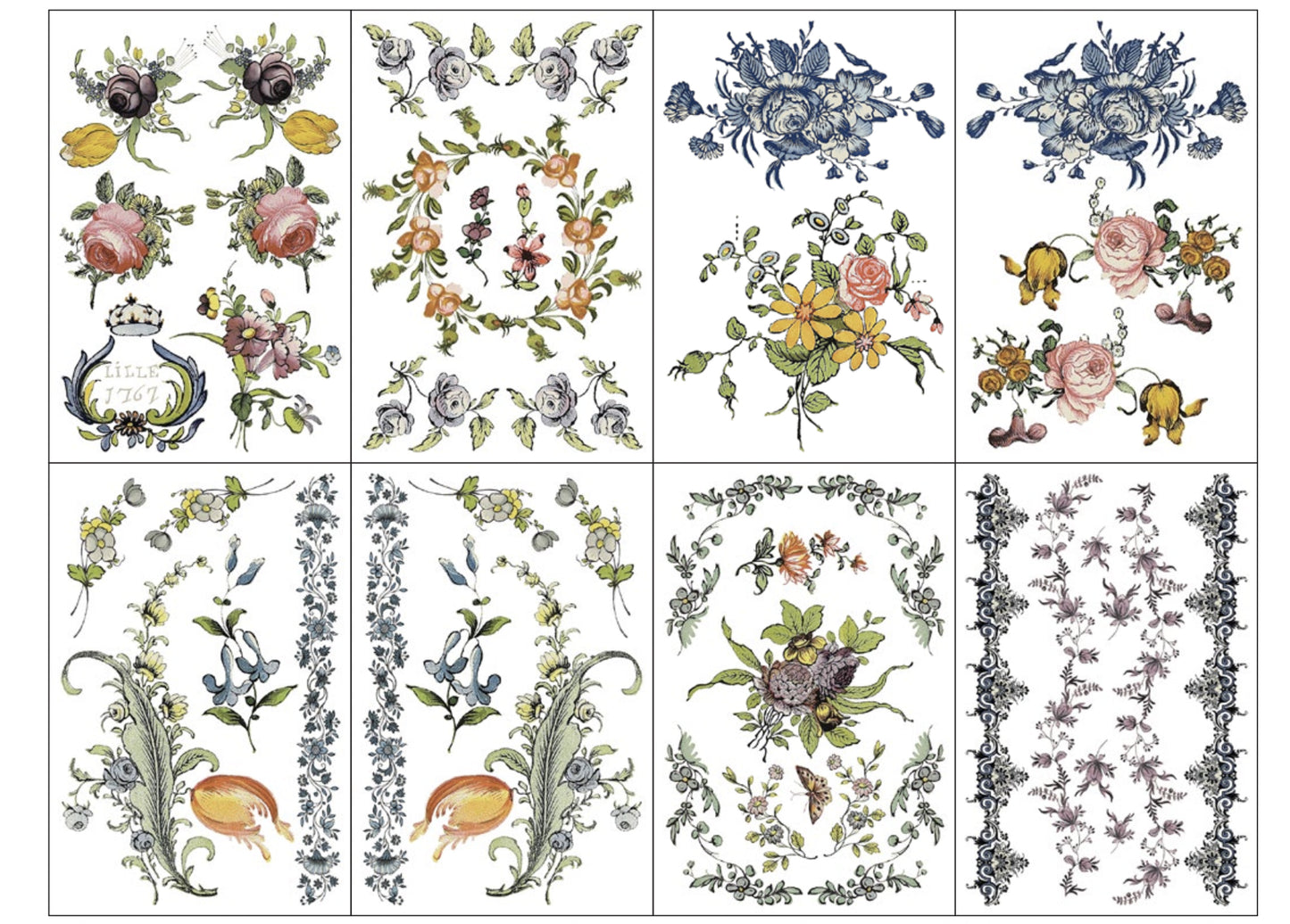 IOD Fairytale Florals Decor Transfer - Iron Orchid Designs