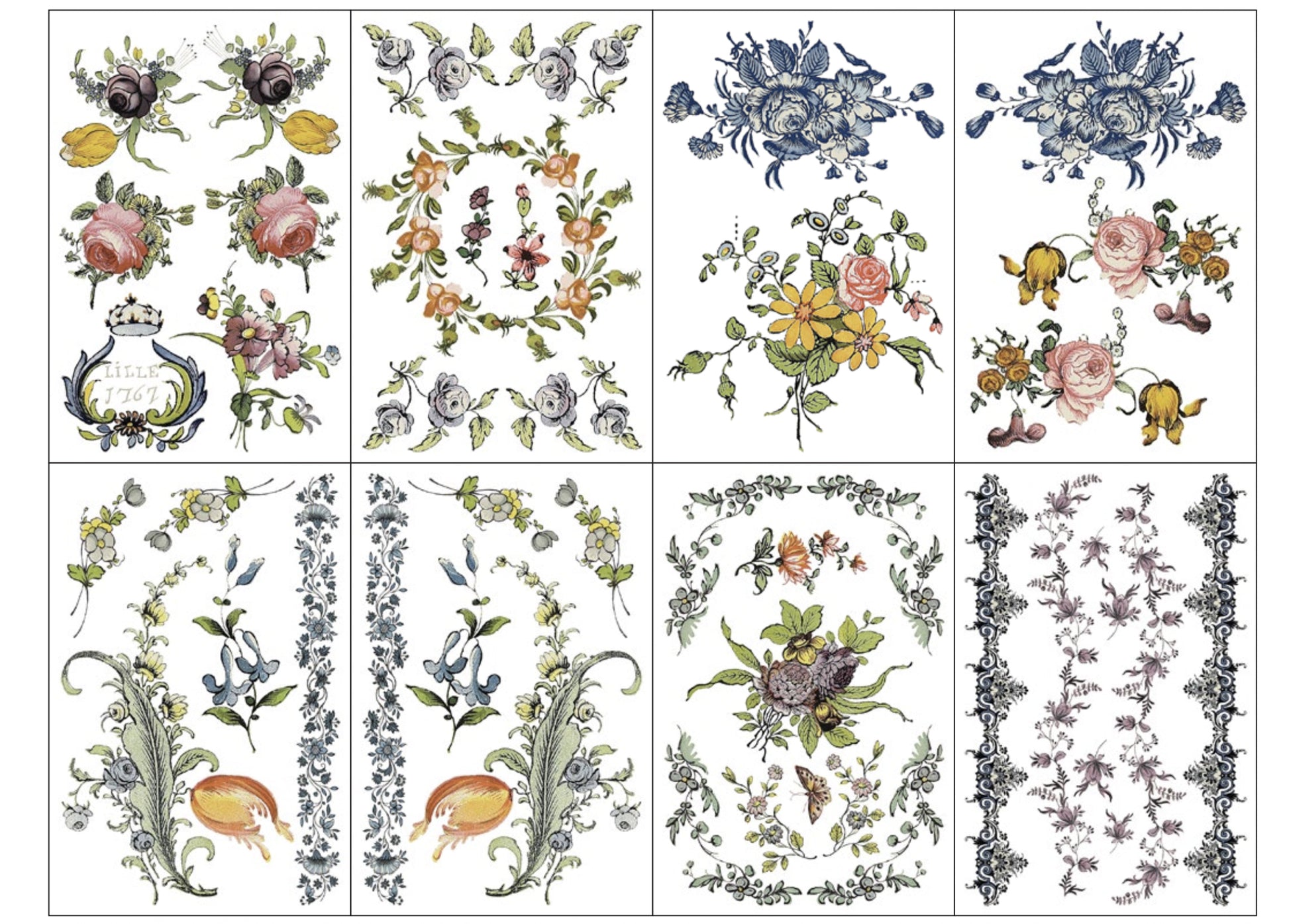 IOD Fairytale Florals Decor Transfer - Iron Orchid Designs
