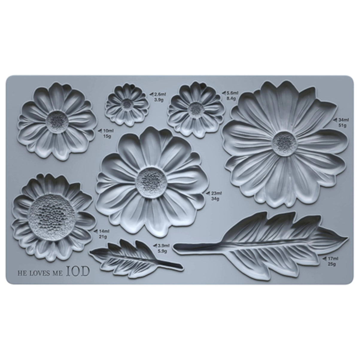 IOD He Loves Me Decor Mould by Iron Orchid Designs - 6x10 Silicone
