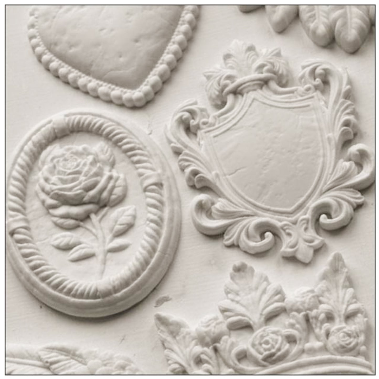 IOD Heraldry Decor Mould by Iron Orchid Designs - 6x10 Silicone Mold