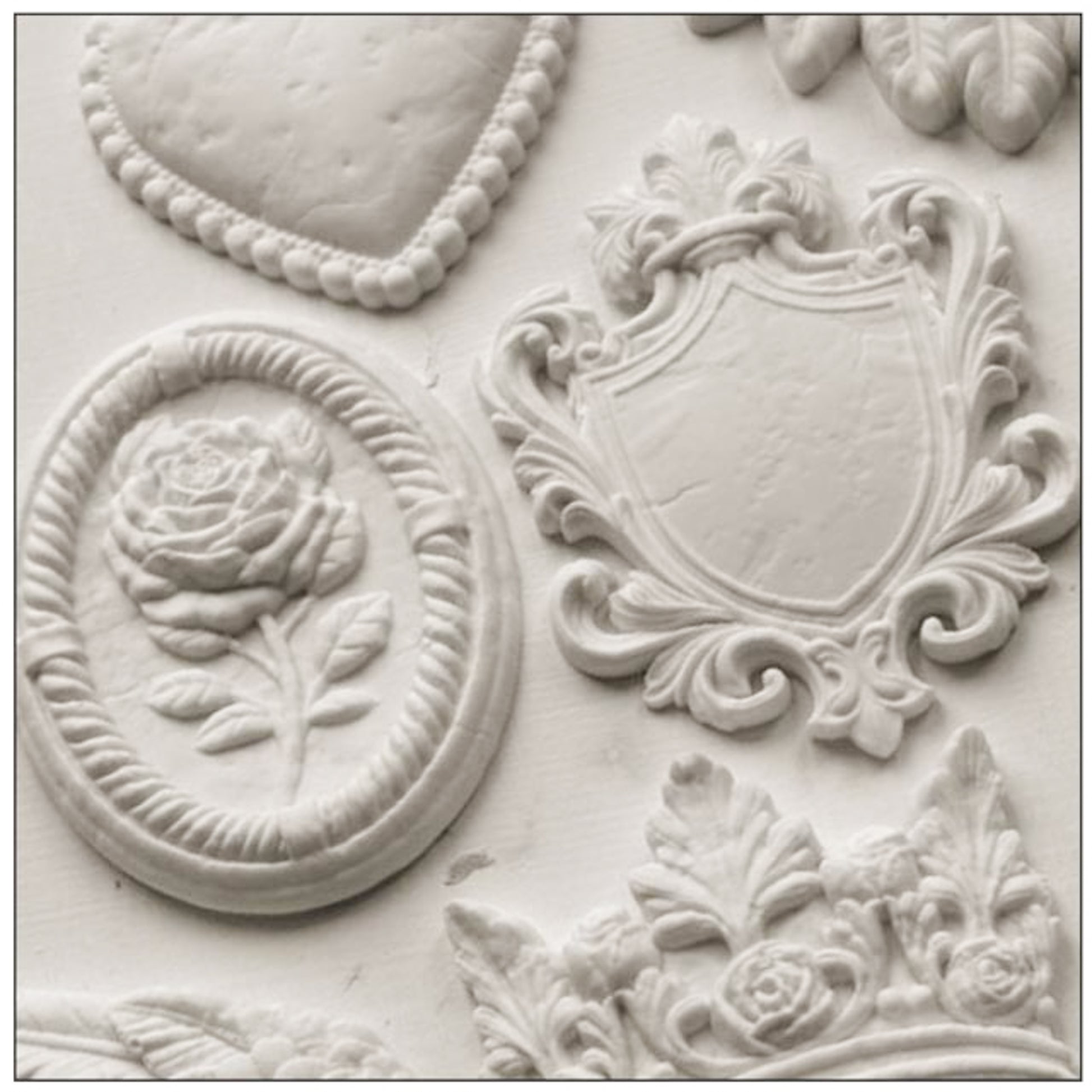 IOD Heraldry Decor Mould by Iron Orchid Designs - 6x10 Silicone Mold