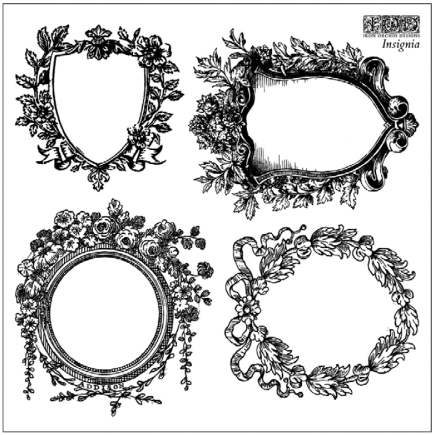 IOD Insignia Decor Stamp by Iron Orchid Designs - Four 6"x6" Sheet Set