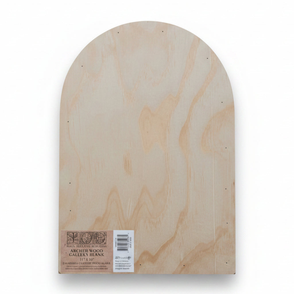 IOD Arched Wood Blank 16" x 11" by Iron Orchid Designs - Double-Sided