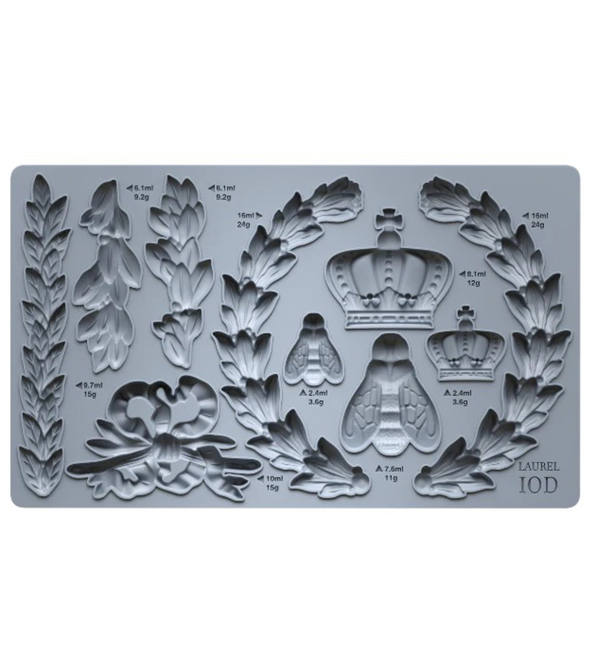 IOD Laurel Decor Mould by Iron Orchid Designs -6x10 Silicone Mold