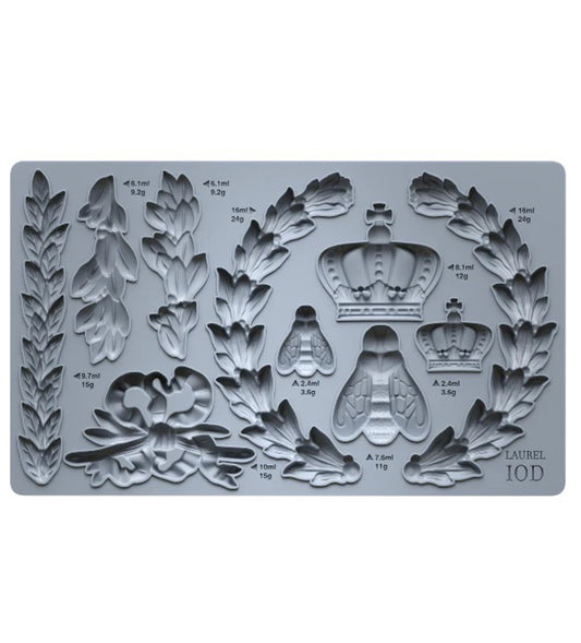 IOD Laurel Decor Mould by Iron Orchid Designs -6x10 Silicone Mold