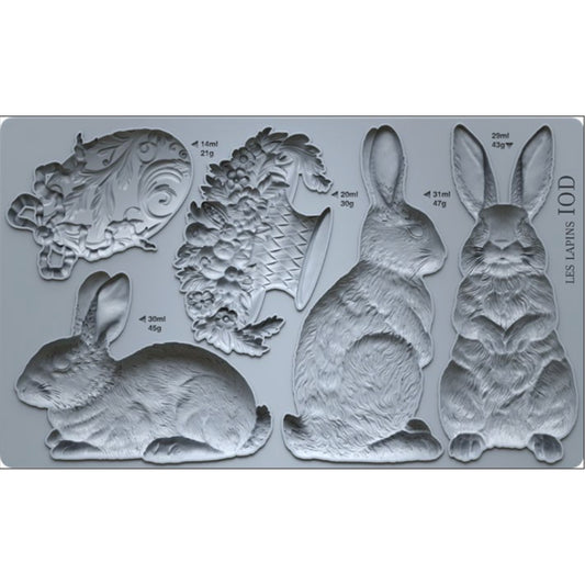 IOD Les Lapins Decor Mould - Iron Orchid Designs Spring Collection