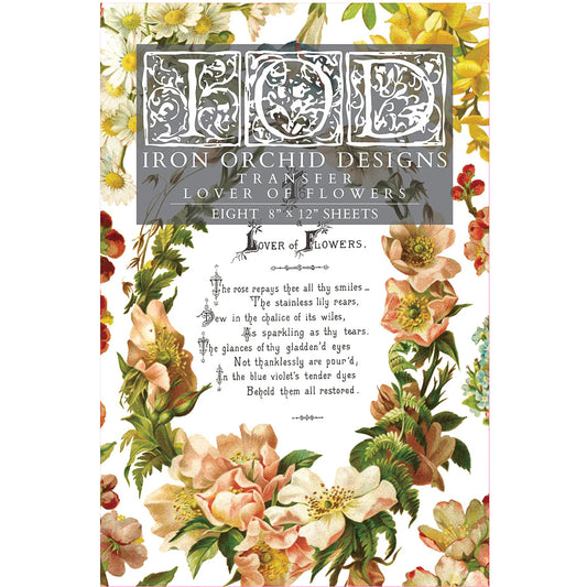 IOD Lover of Flowers Decor Transfer - Iron Orchid Designs