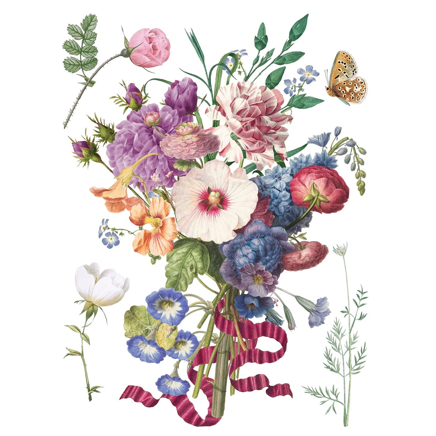 IOD Marche Des Fleurs Decor Transfer by Iron Orchid Designs - 8 Sheets