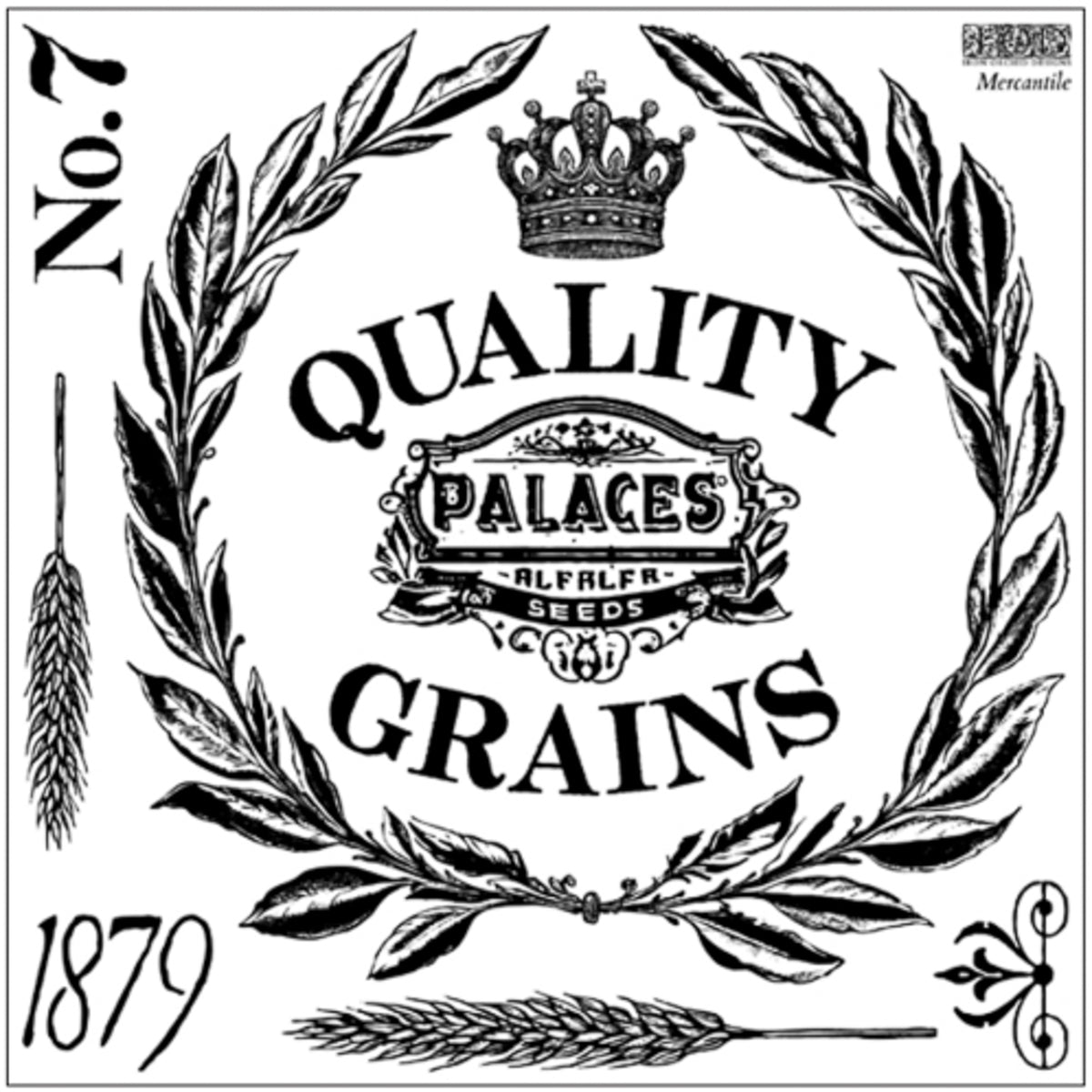 IOD Mercantile Decor Stamp by Iron Orchid Designs - Two 12"x12" Sheets
