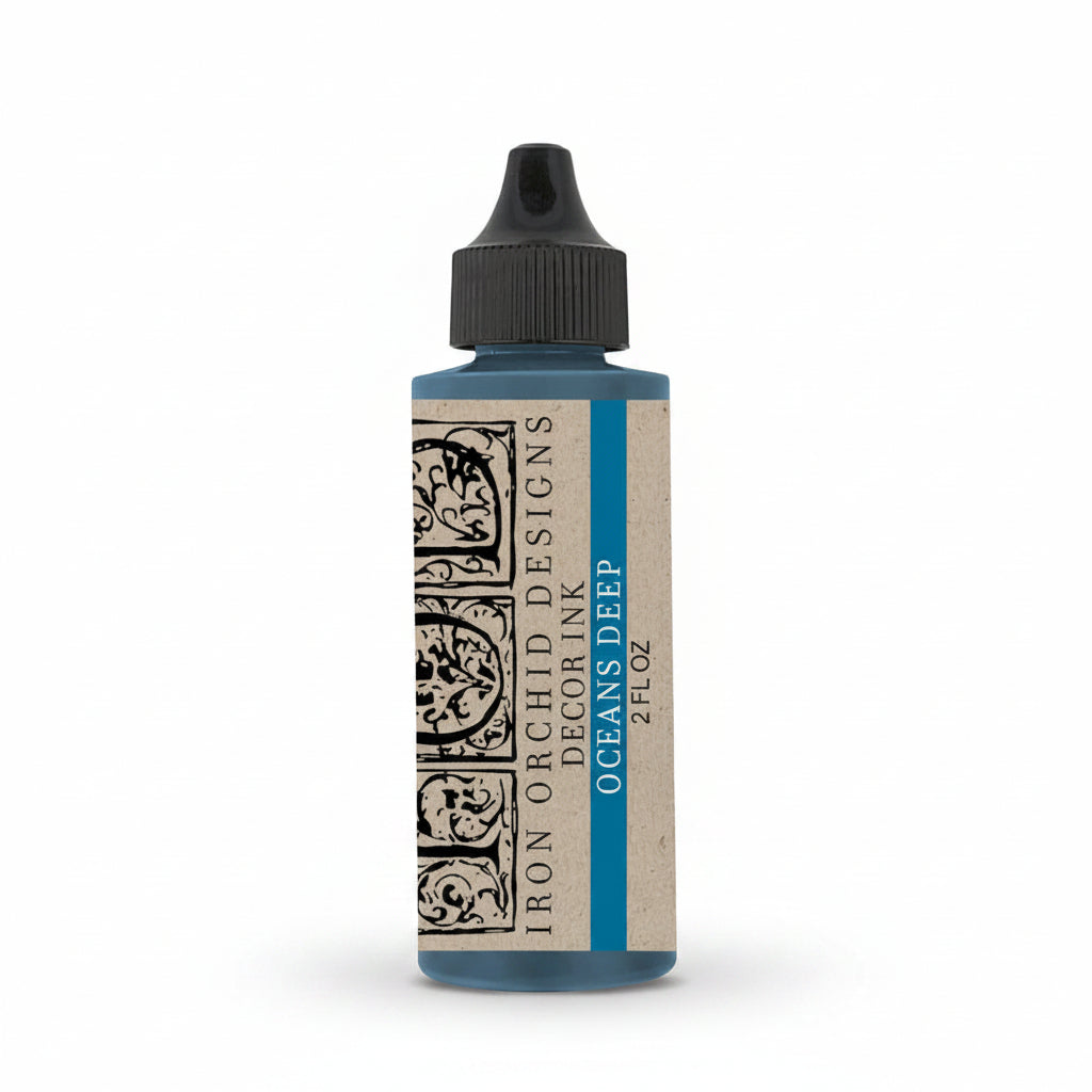 IOD Oceans Deep Decor Ink 2oz by Iron Orchid Designs - Pigment-Rich ...