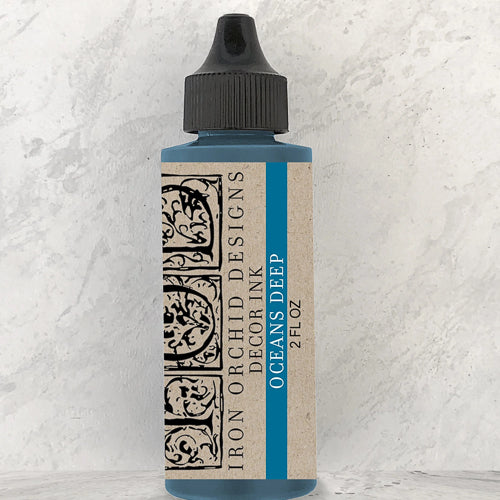 IOD Oceans Deep Decor Ink 2oz by Iron Orchid Designs - Pigment-Rich