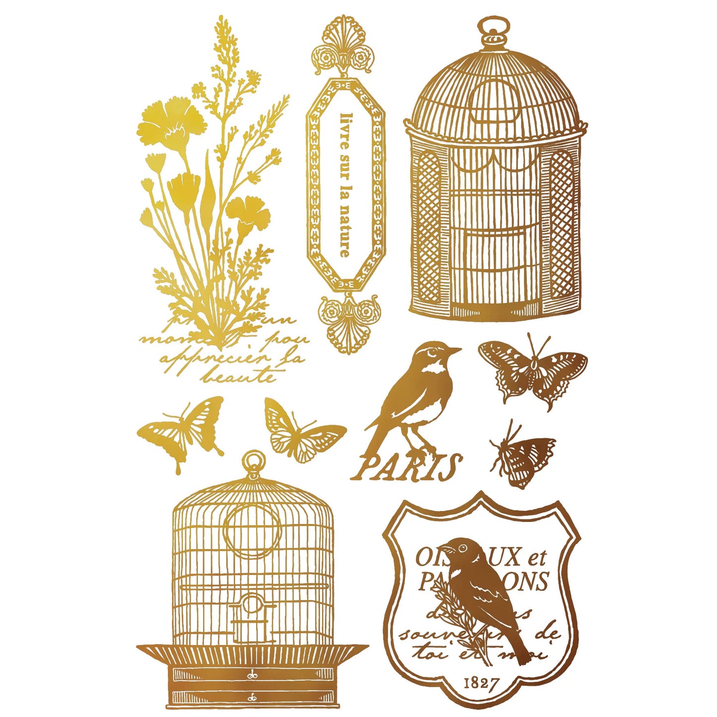 IOD Papillon Foil Decor Transfer by Iron Orchid Designs Spring 2026