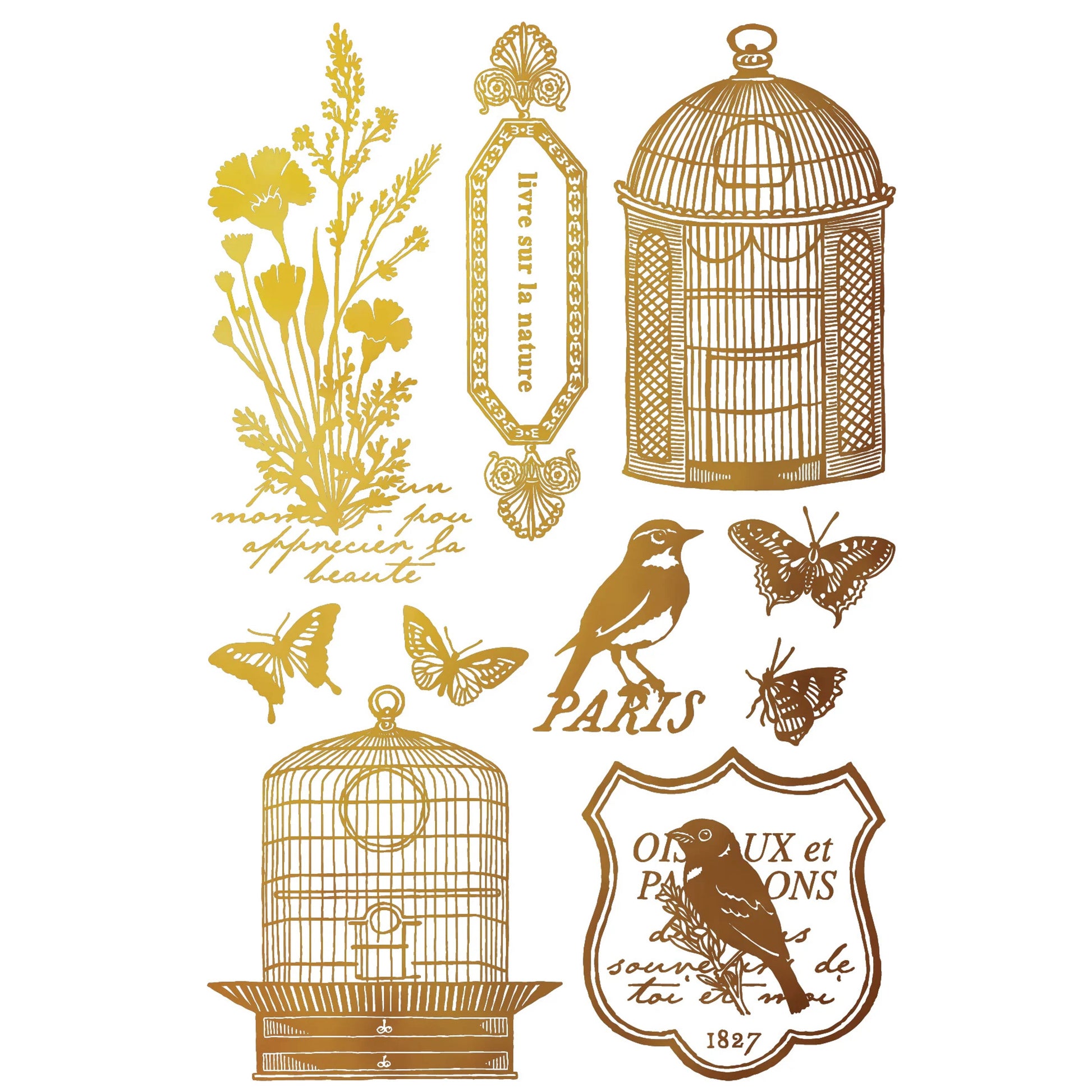 IOD Papillon Foil Decor Transfer by Iron Orchid Designs Spring 2026