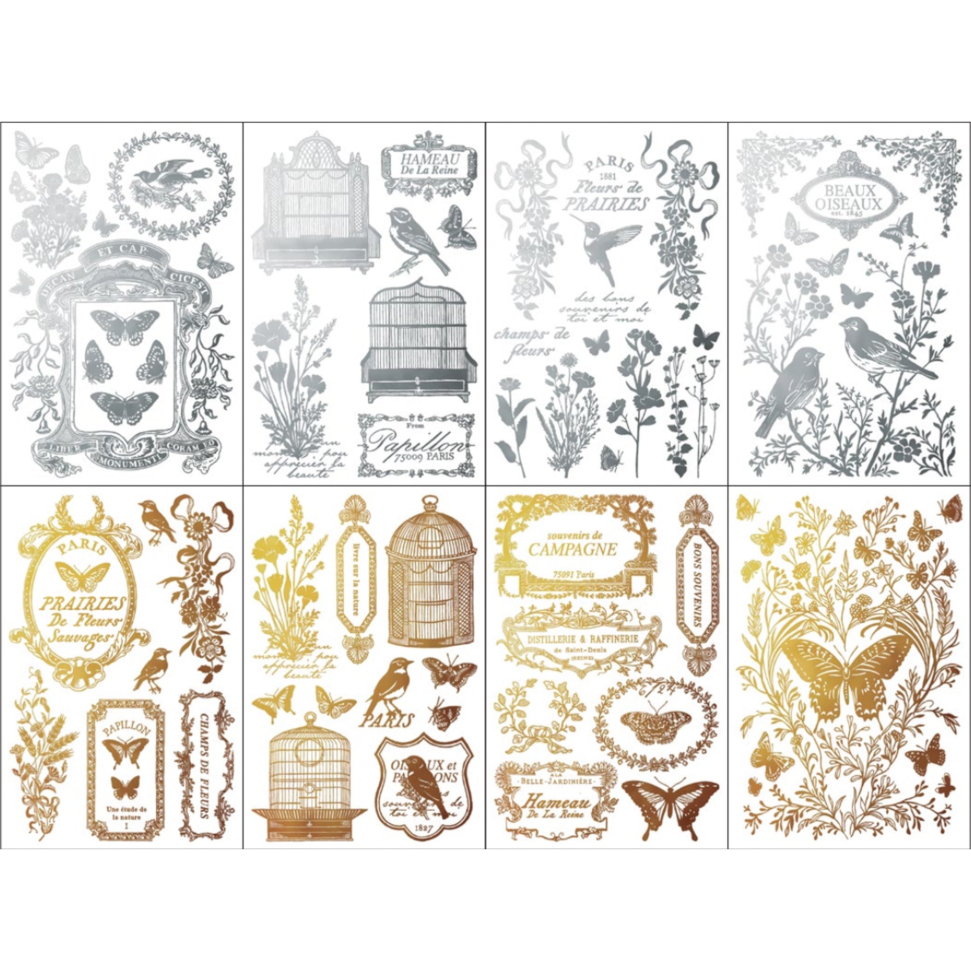 IOD Papillon Foil Decor Transfer by Iron Orchid Designs Spring 2026