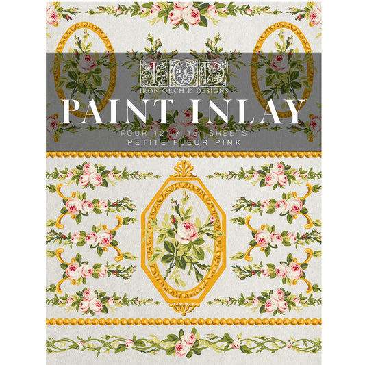 IOD Petite Fleur Pink Paint Inlay - Iron Orchid Designs