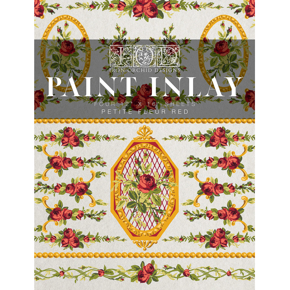 IOD Petite Fleur Red Paint Inlay - Iron Orchid Designs