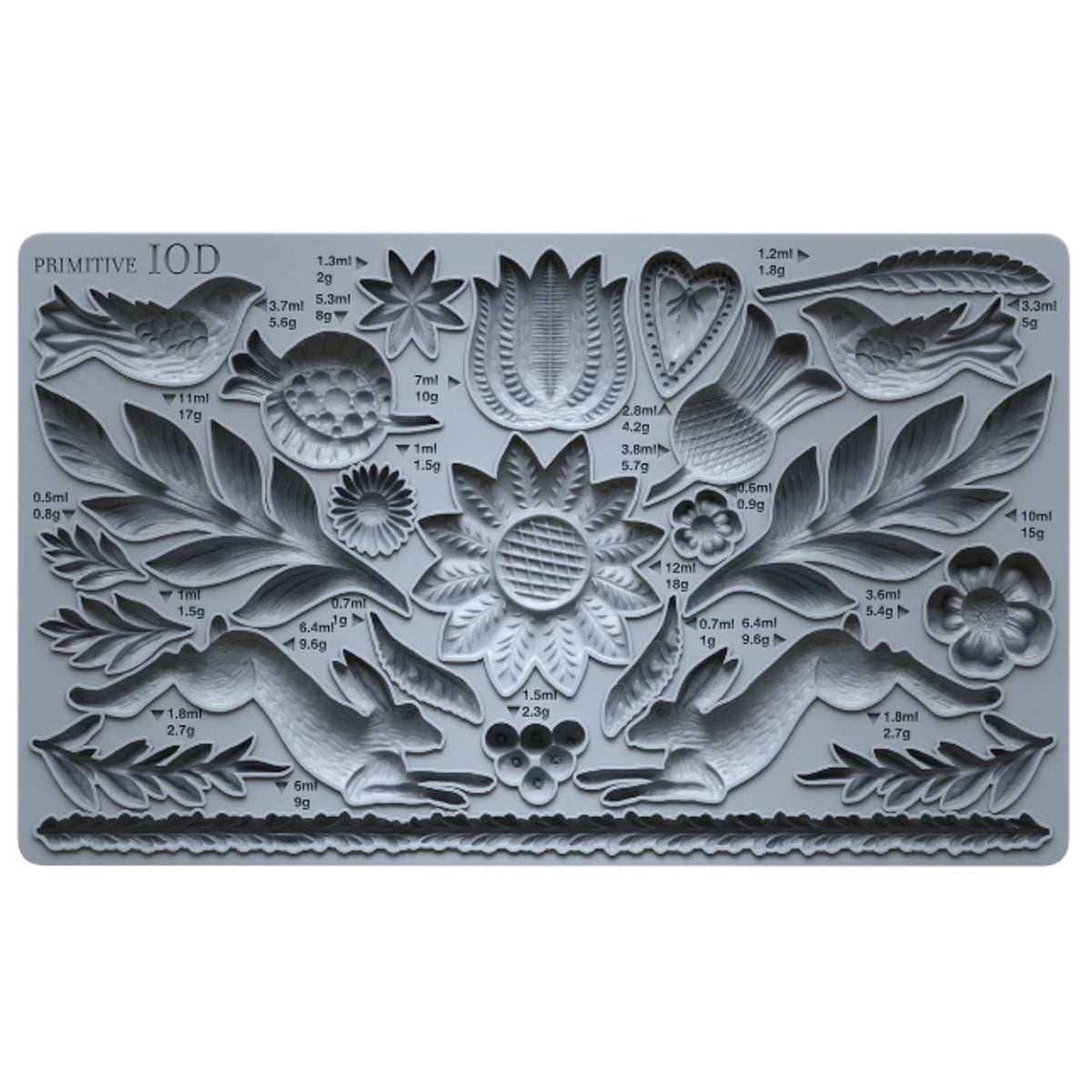IOD Primitive Decor Mould by Iron Orchid Designs - 6x10 Silicone
