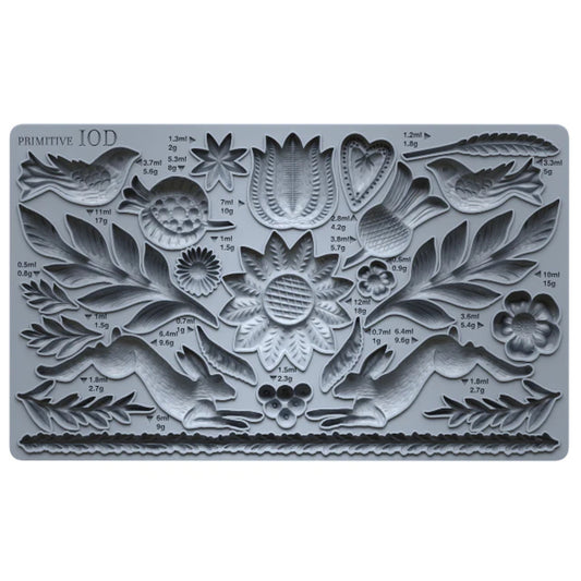 IOD Primitive Decor Mould by Iron Orchid Designs - 6x10 Silicone