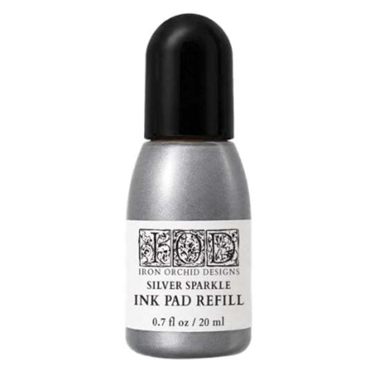 IOD Silver Sparkle Ink Pad Refill 0.7 fl oz - Pigment Rich Color