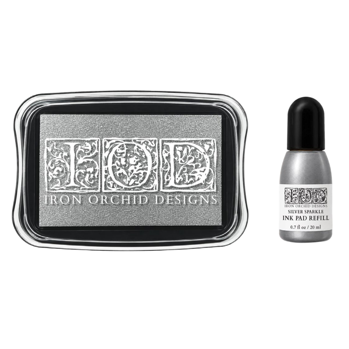 IOD Silver Sparkle Ink Pad Refill 0.7 fl oz - Pigment Rich Color