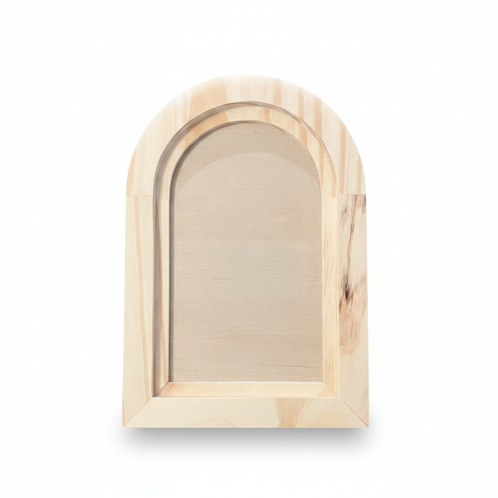 IOD Small Arched Wood Blank by Iron Orchid Designs - Double-Sided