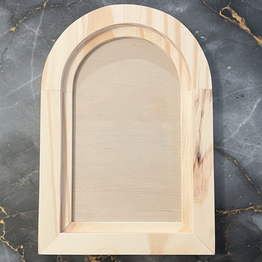 IOD Small Arched Wood Blank by Iron Orchid Designs - Double-Sided
