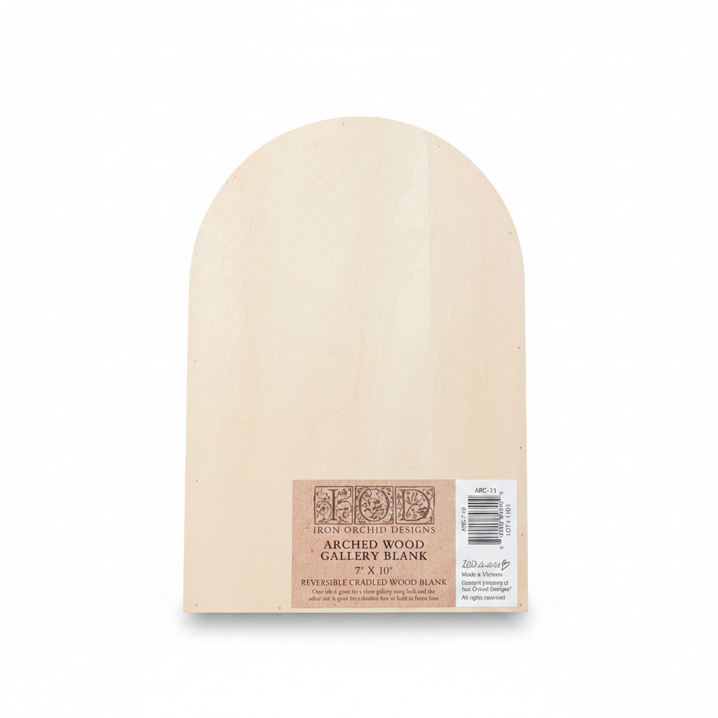 IOD Small Arched Wood Blank by Iron Orchid Designs - Double-Sided