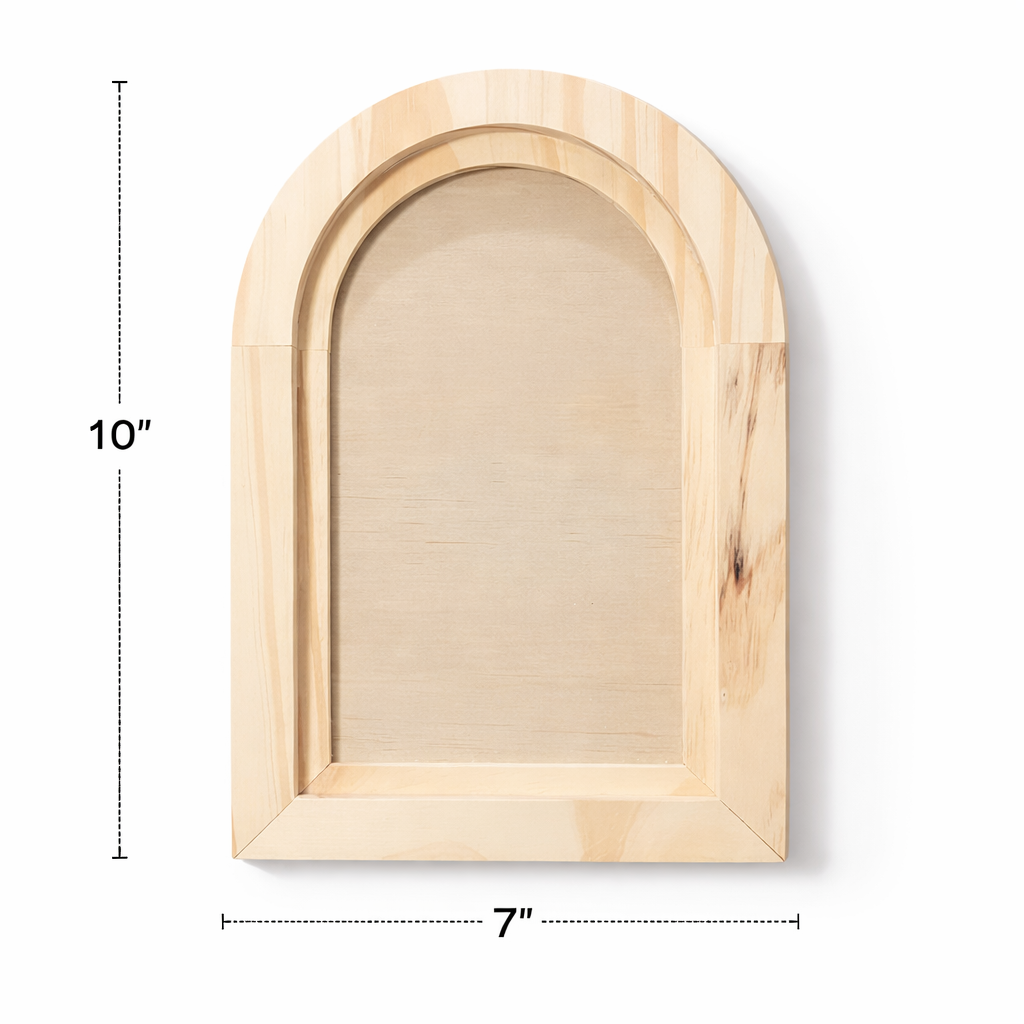 IOD Small Arched Wood Blank by Iron Orchid Designs - Double-Sided