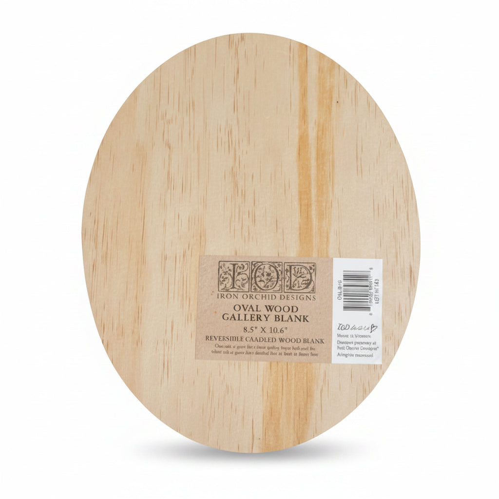 IOD Small Oval Wood Blank by Iron Orchid Designs - Double Sided