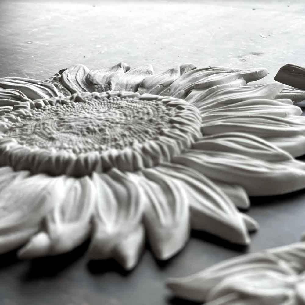 IOD Sunflowers Decor Mould by Iron Orchid Designs - 6x10 Silicone