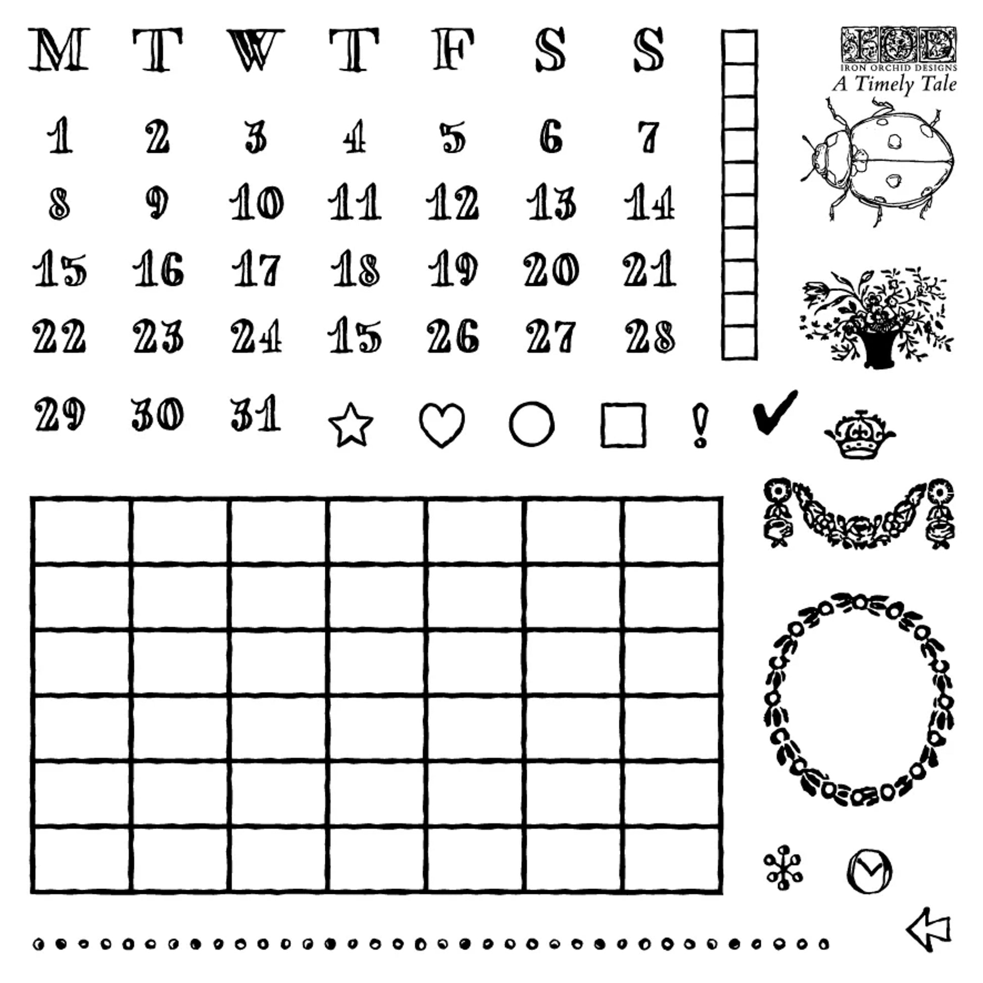 IOD A Timely Tale Decor Stamp by Iron Orchid Designs - Winter 2026