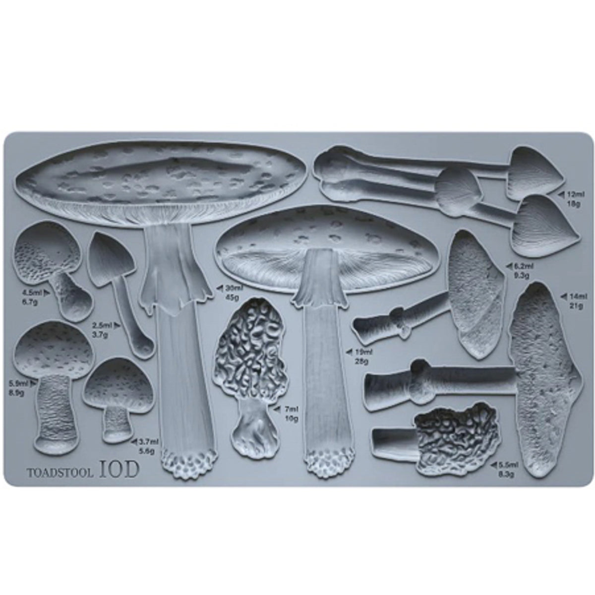 IOD Toadstool Decor Mould by Iron Orchid Designs - 6x10 Silicone